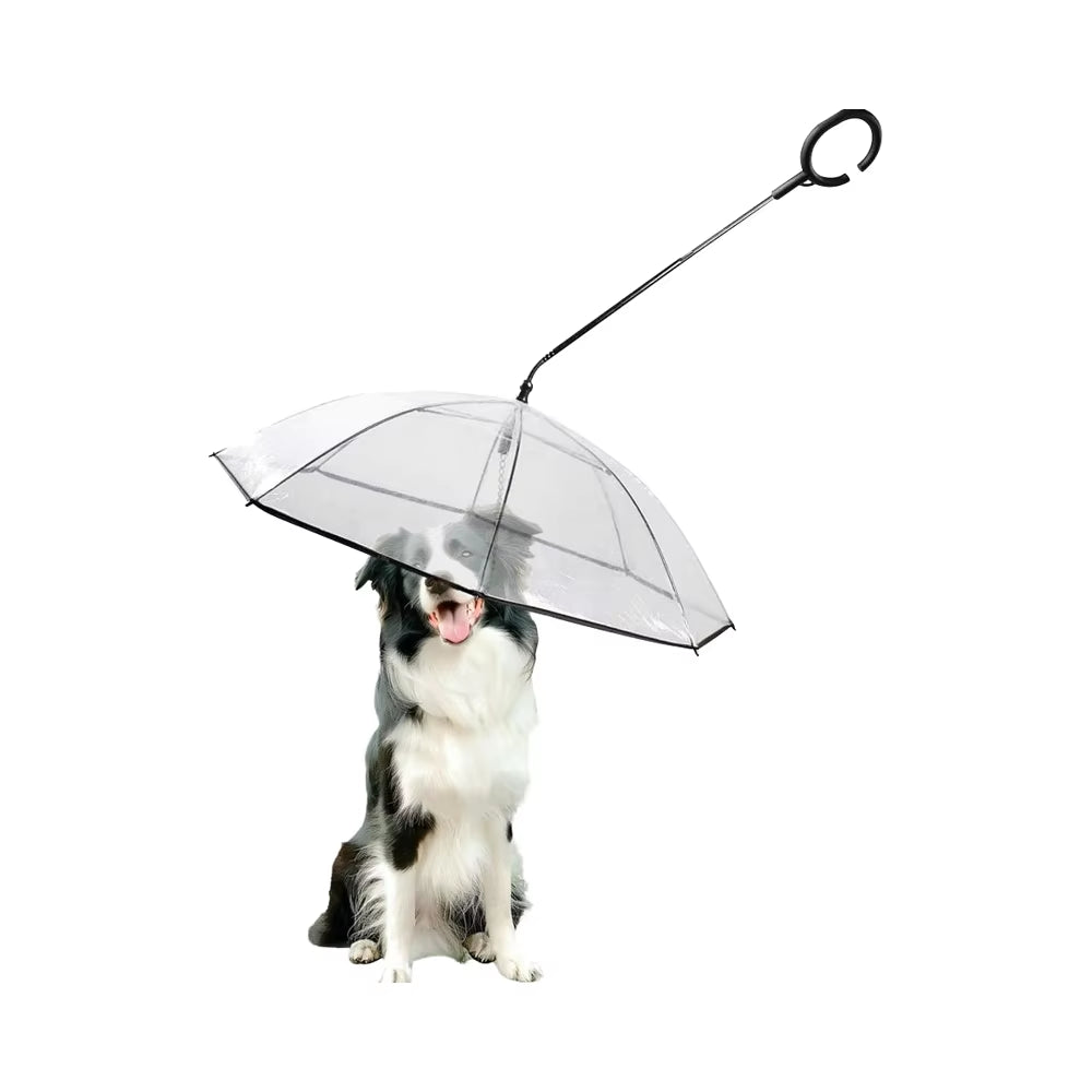 Adjustable Classic Clear Folding Pet Umbrella with C Hook Summer Hot Sale Manual Control for Dry Rain for Travel Wedding