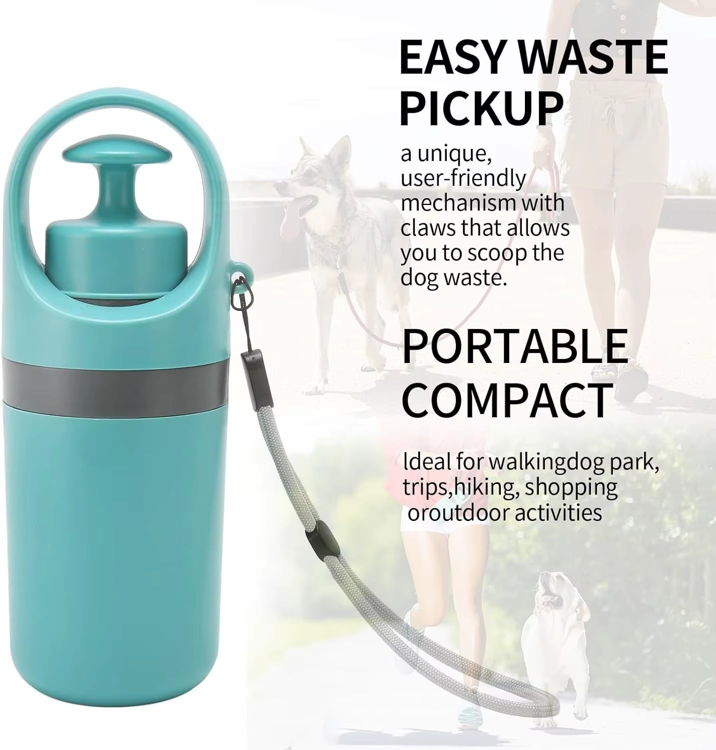 Portable Eco-Friendly Dog Pooper Scooper No Touch Poop Pick-Up Cleaner Fruit Scent Polyester Small/Medium/Large Dogs Made