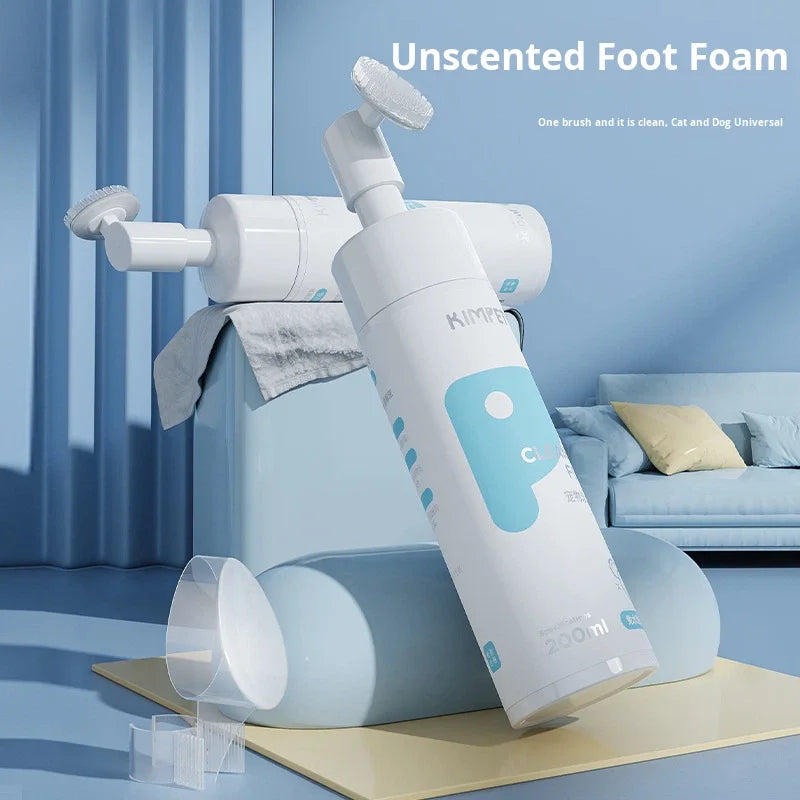 dog and cat paw scrubber magic foam!